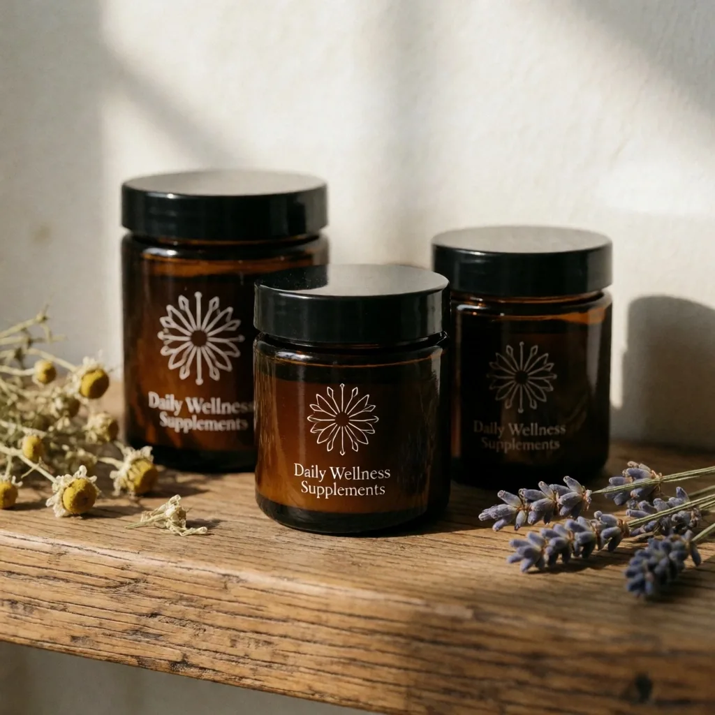 A collection of supplement bottles on a shelf