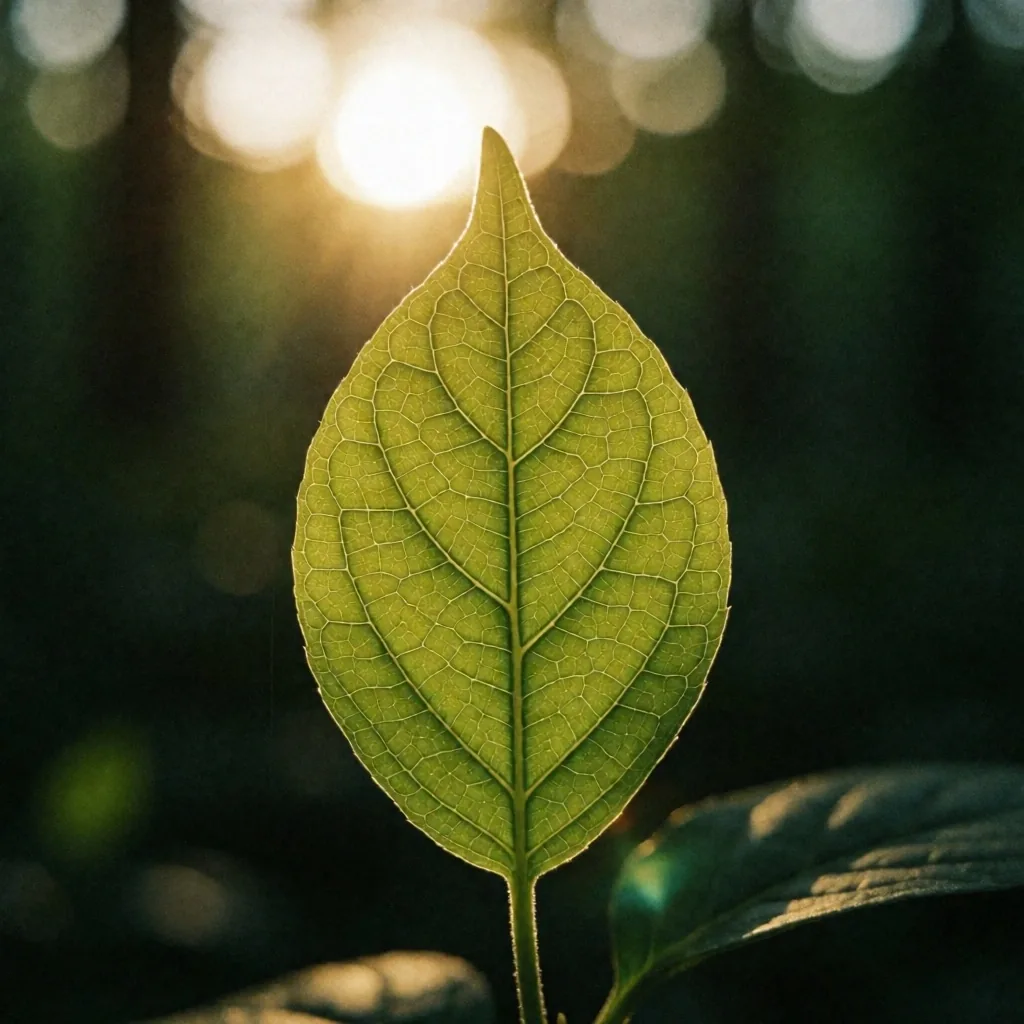 Sunlit leaf detail